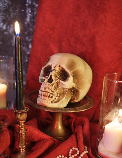 Dekoracija plastične lubanje 18 cm