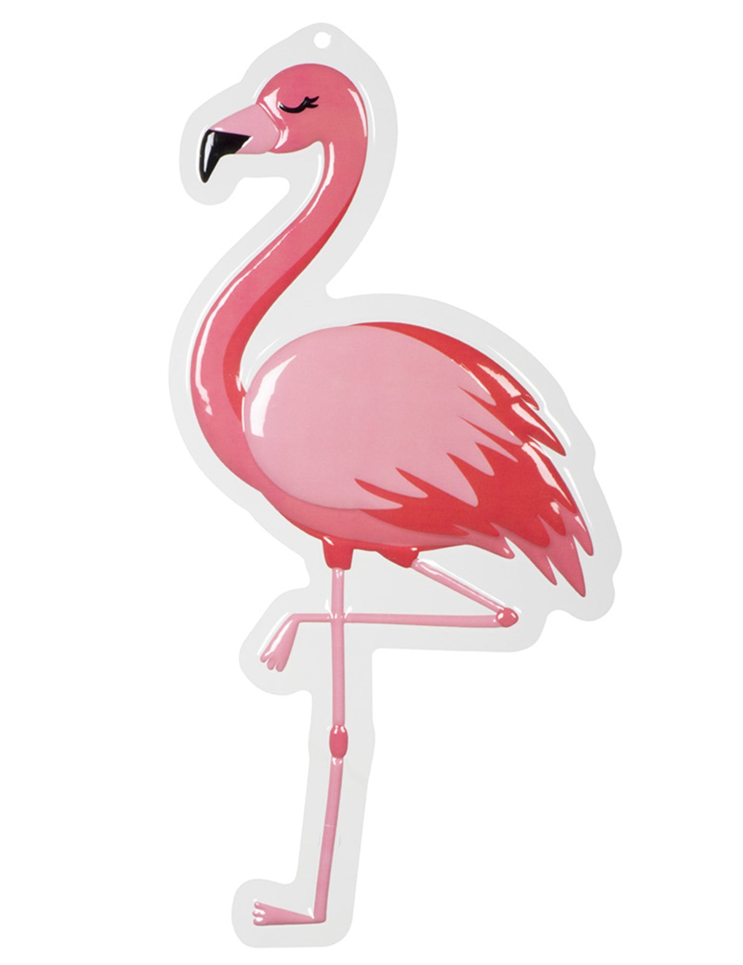 Plastična zidna dekoracija ružičasti flamingo 50 x 30 cm 