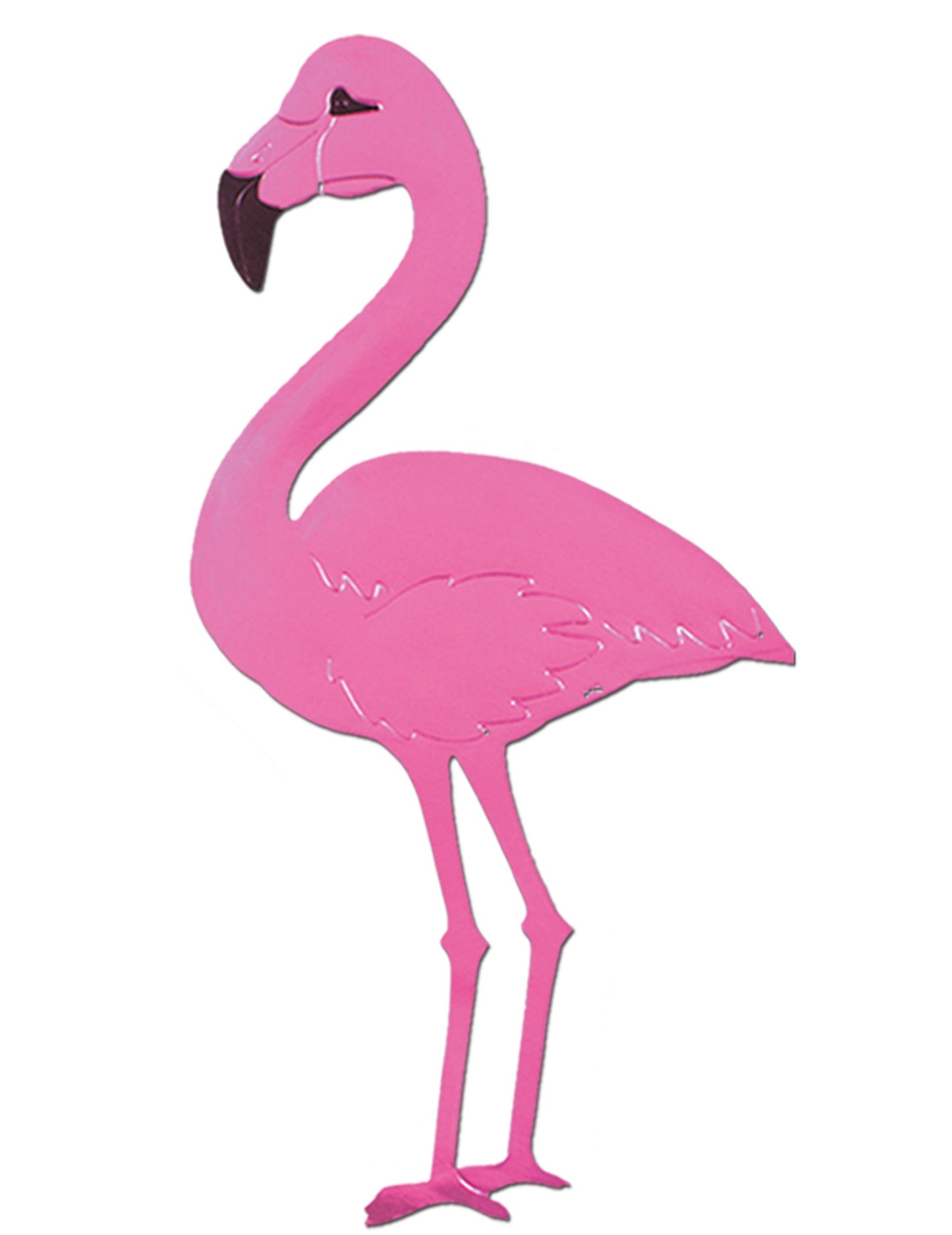 Viseći ukras od aluminija i kartona, ružičasti flamingo, 56 cm za tropsku zabavu