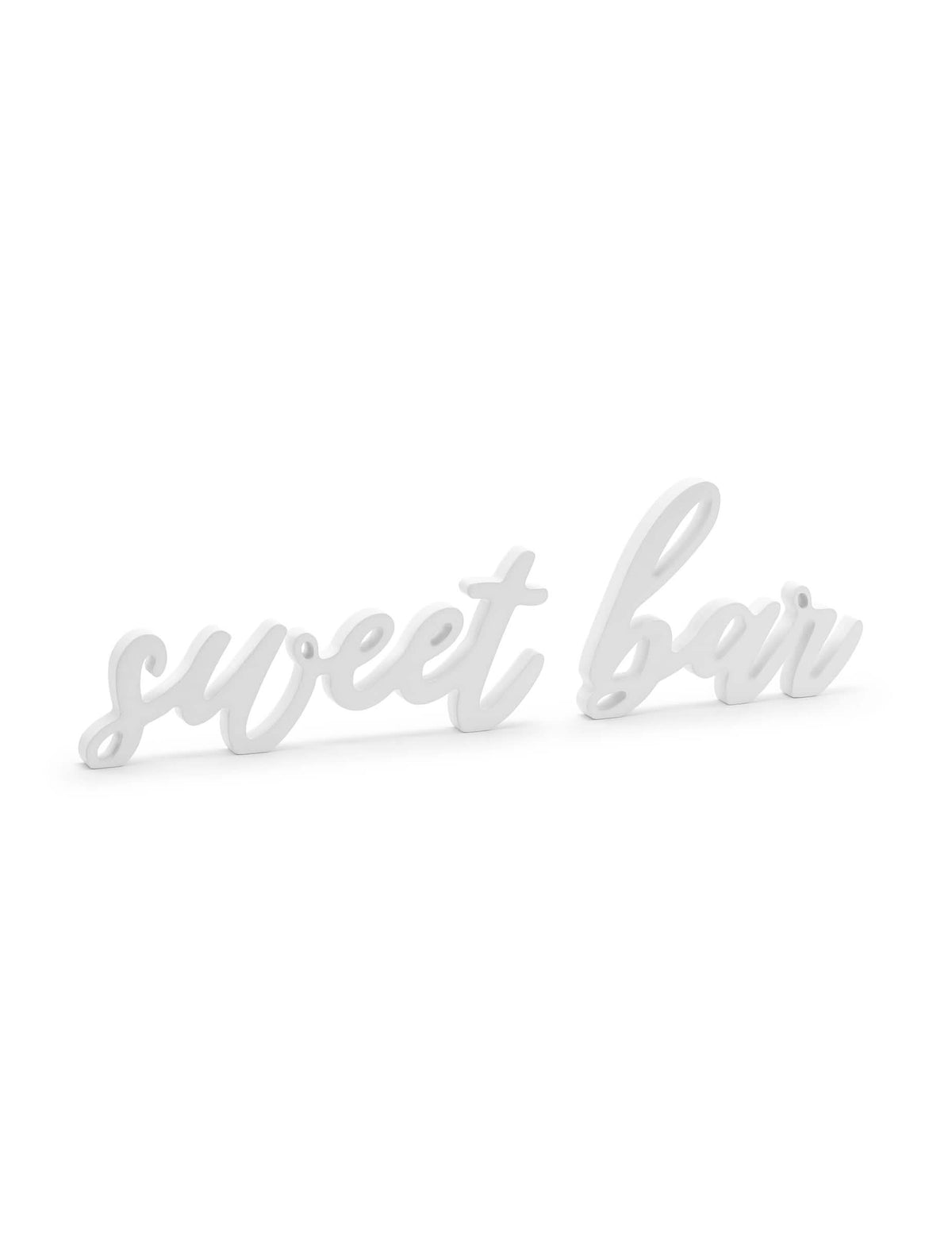 Drvena dekoracija sweet bar za vjenčanje, bijela