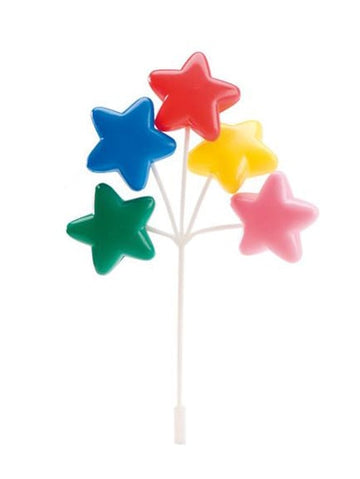 Plastična dekoracija za tortu u obliku šarenih zvjezdica 