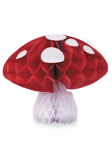 Veliki ukras u obliku saća od gljiva 21 cm crveno i bijelo