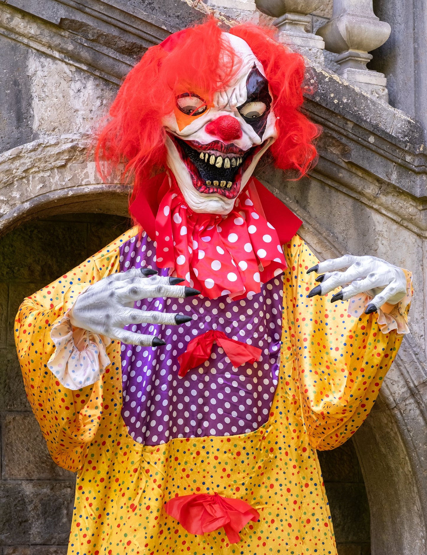 Divovski ukras za Noć vještica: zastrašujući viseći klaun, 3,50 m