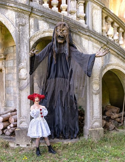 Veliki ukras za Noć vještica: viseća vještica/zombi, 3,50 m