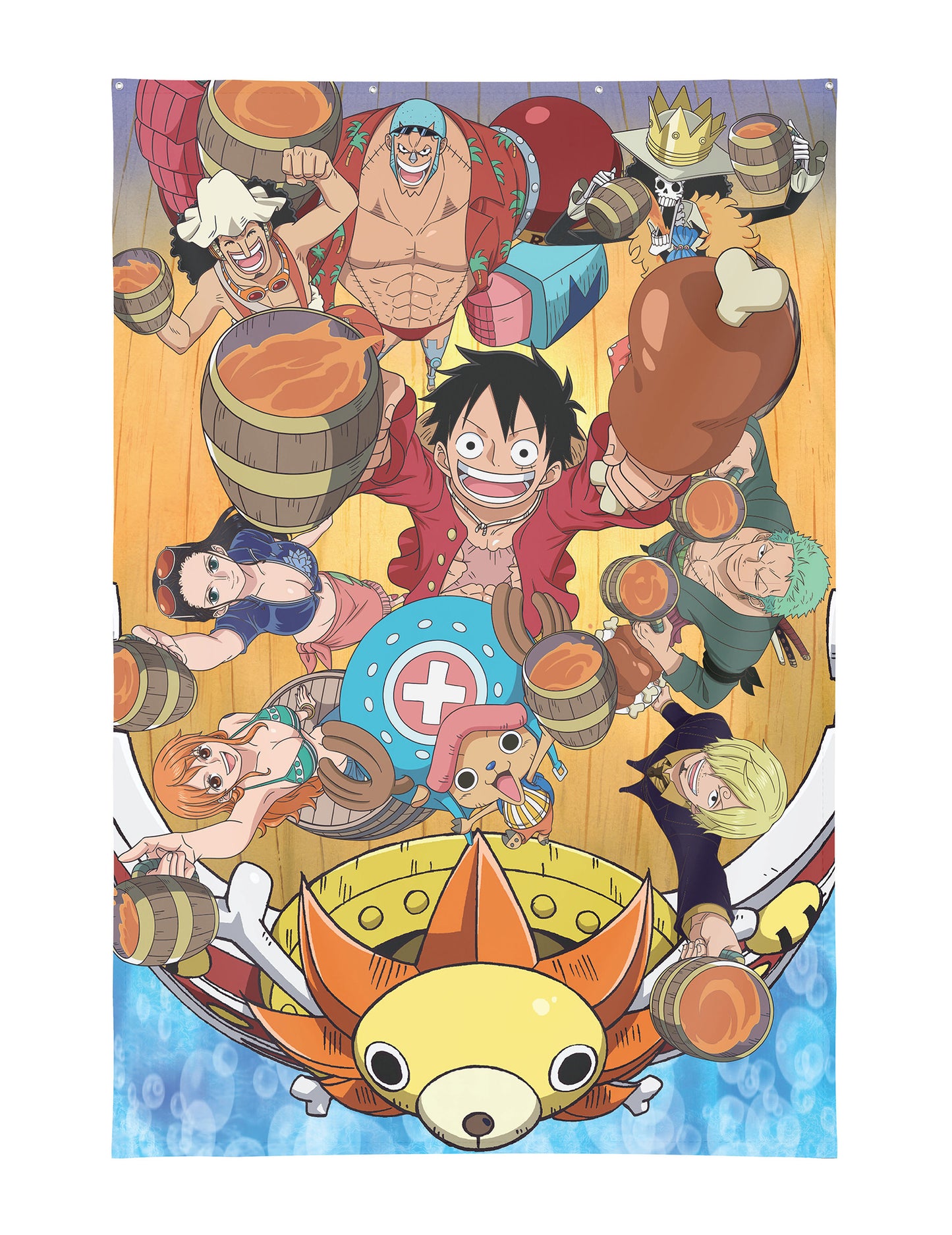 Zidna dekoracija One Piece™ 125×85 cm s metalnim ušicama 