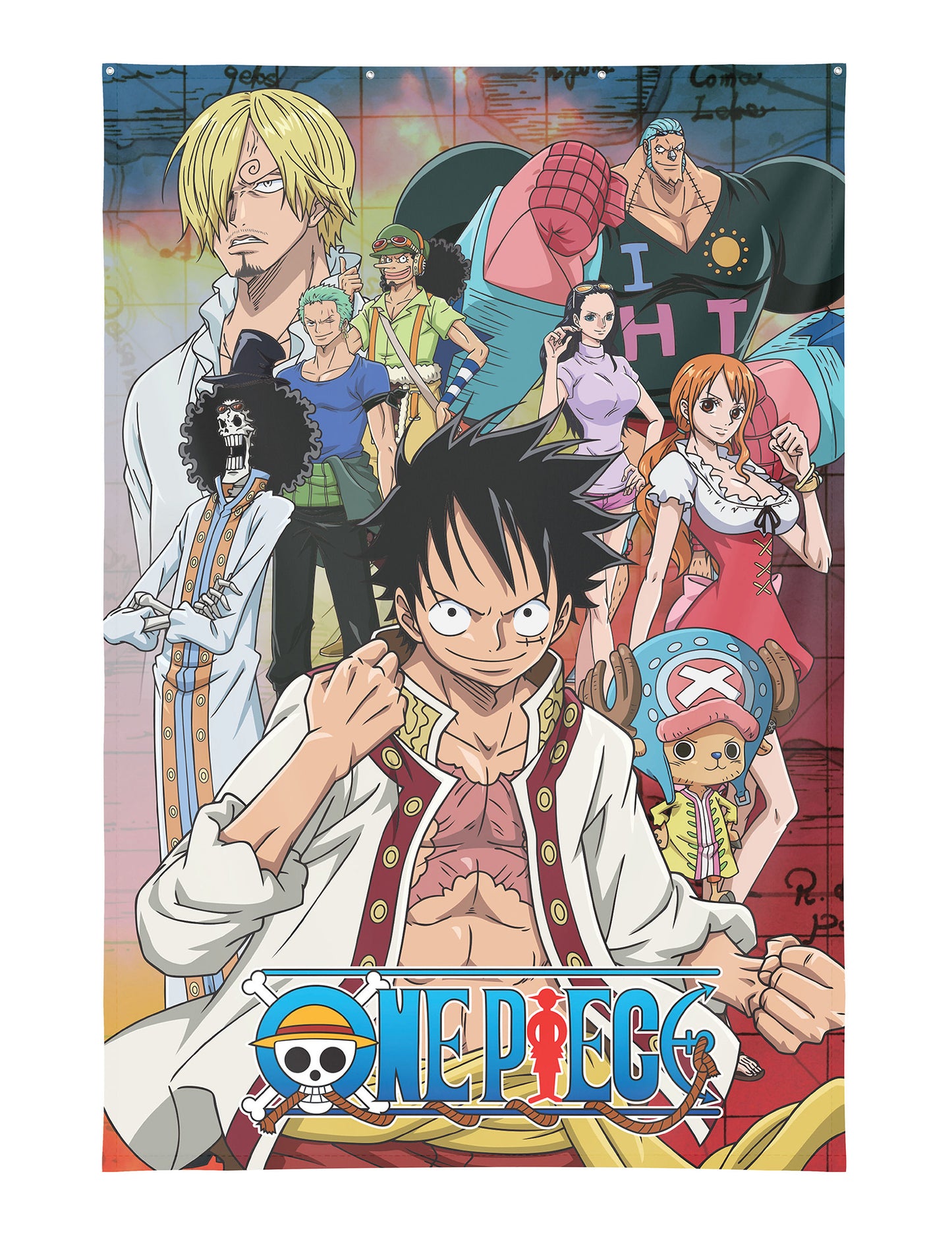 Zidna dekoracija One Piece™ Cake Island 125×85 cm s metalnim ušicama 