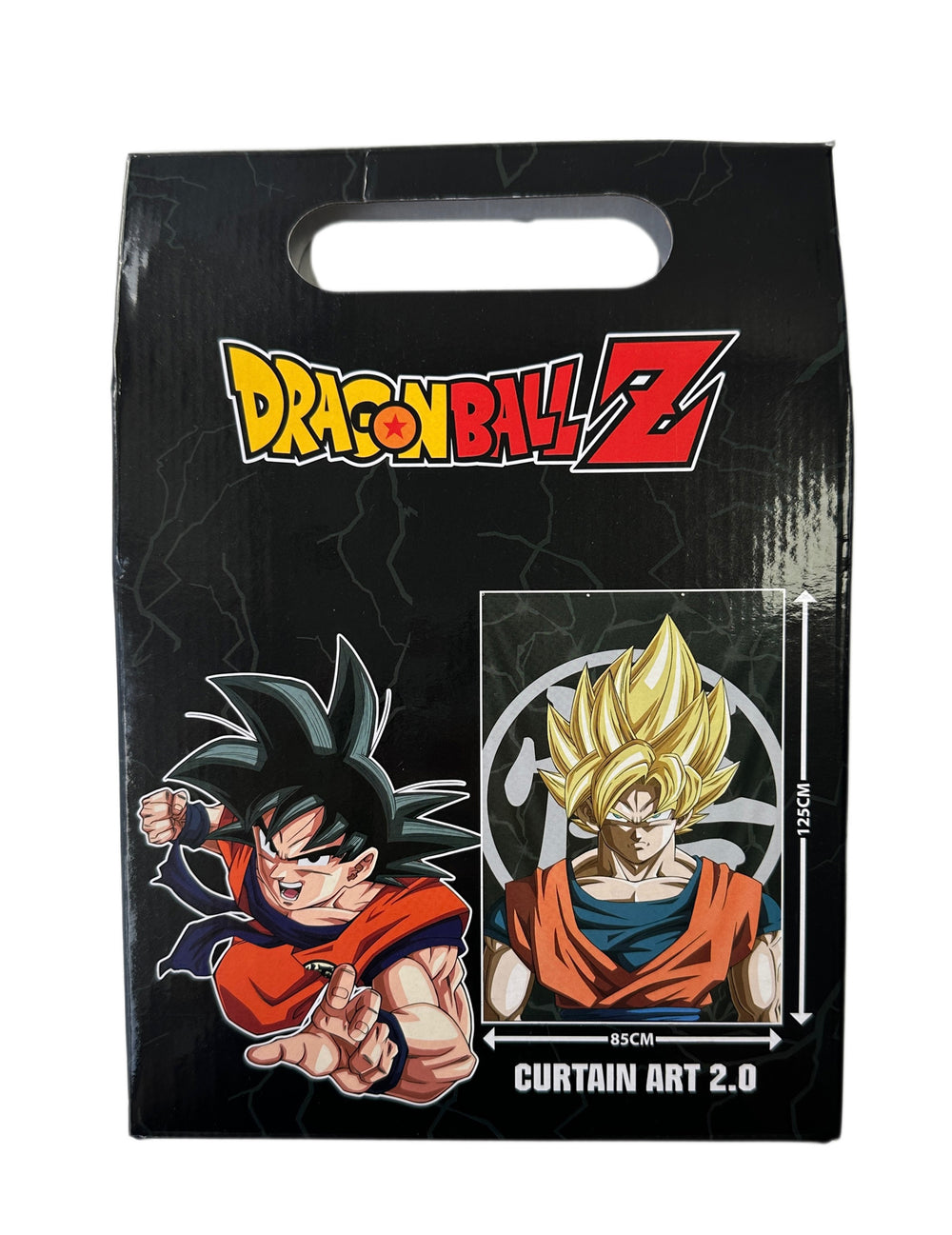 Packaging illustré de la décoration murale Son Goku Super Saiyan Dragon Ball Z
