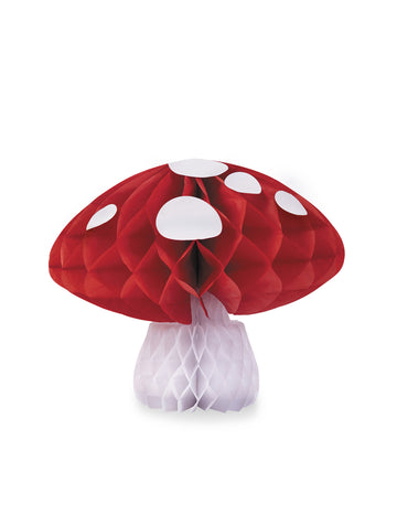 Mali ukras u obliku saća od gljiva 13 cm crveno i bijelo