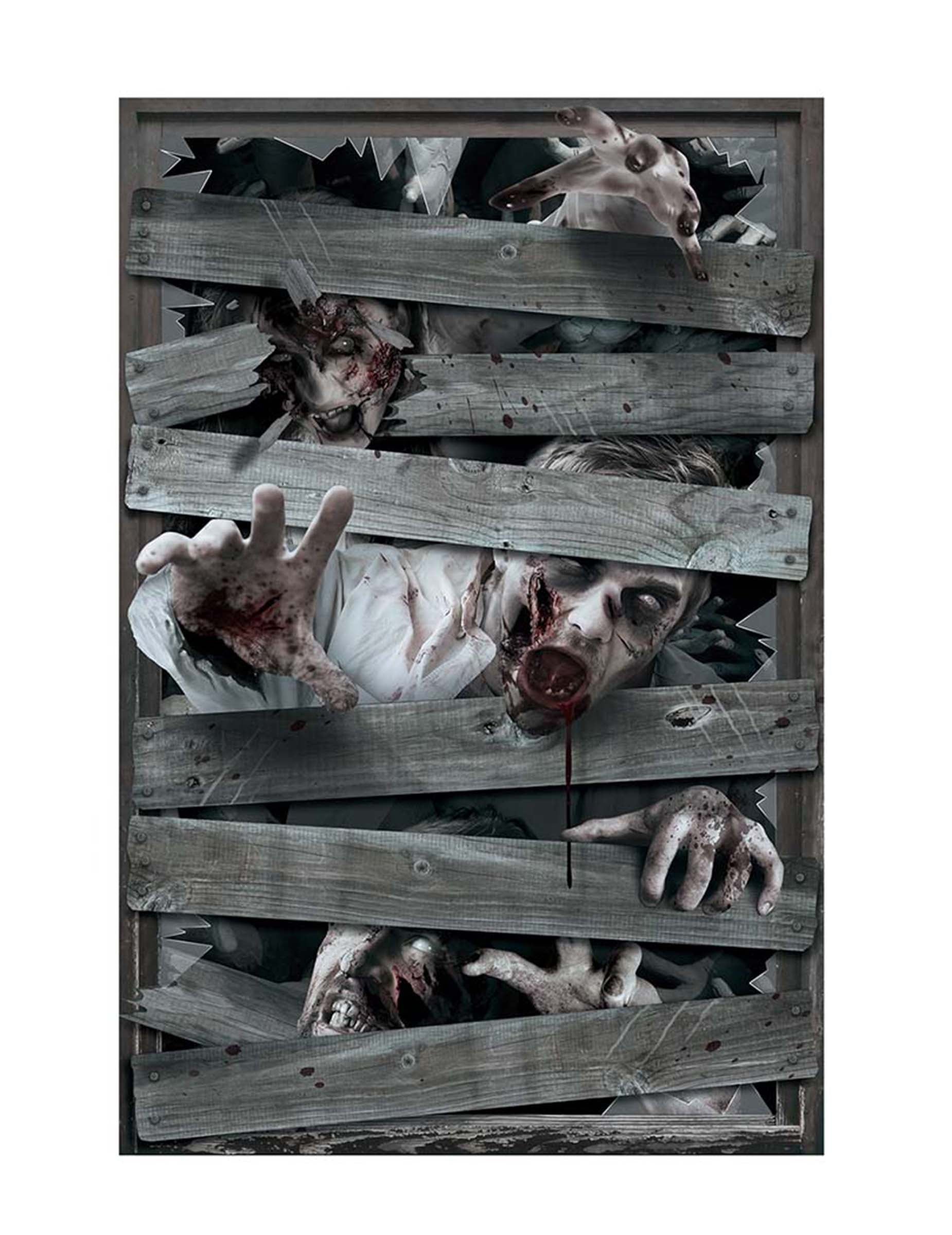 Détail de l'illustration de la décoration pour fenêtre zombies