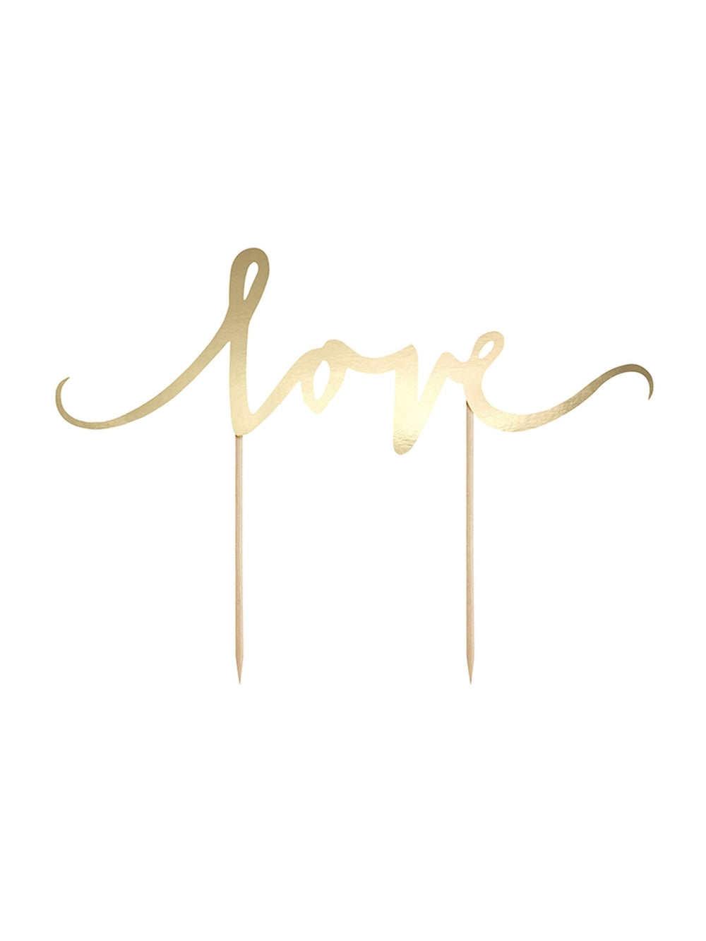 Décoration pour gâteau love pour mariage doré