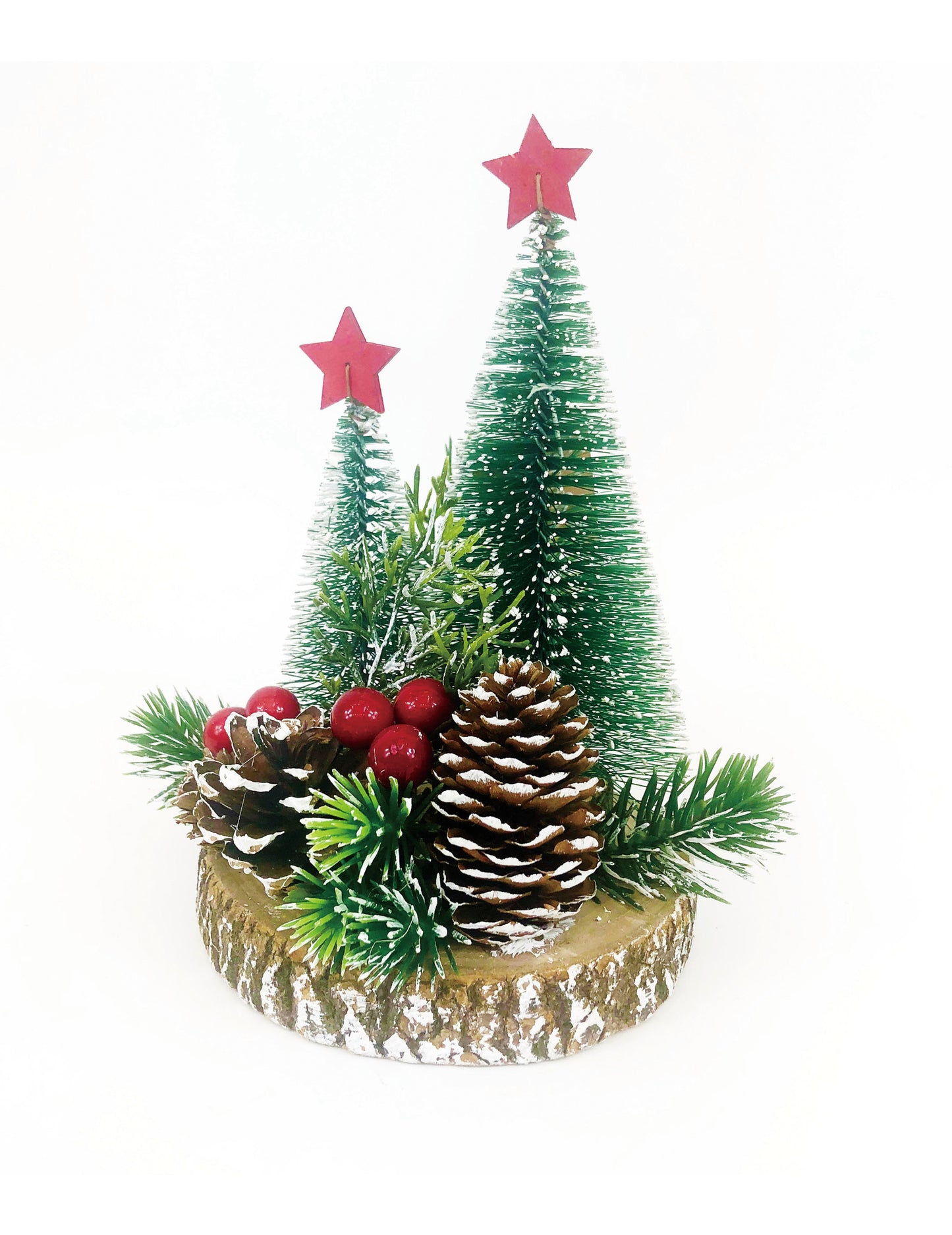 Tradicionalni ukrasi za božićno drvce na trupcu 21 cm središnji ukras