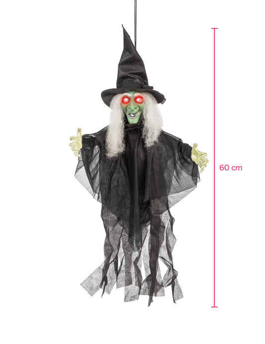Dimenzije animirane, svjetleće i govoreće ukrasa vještice za halloween