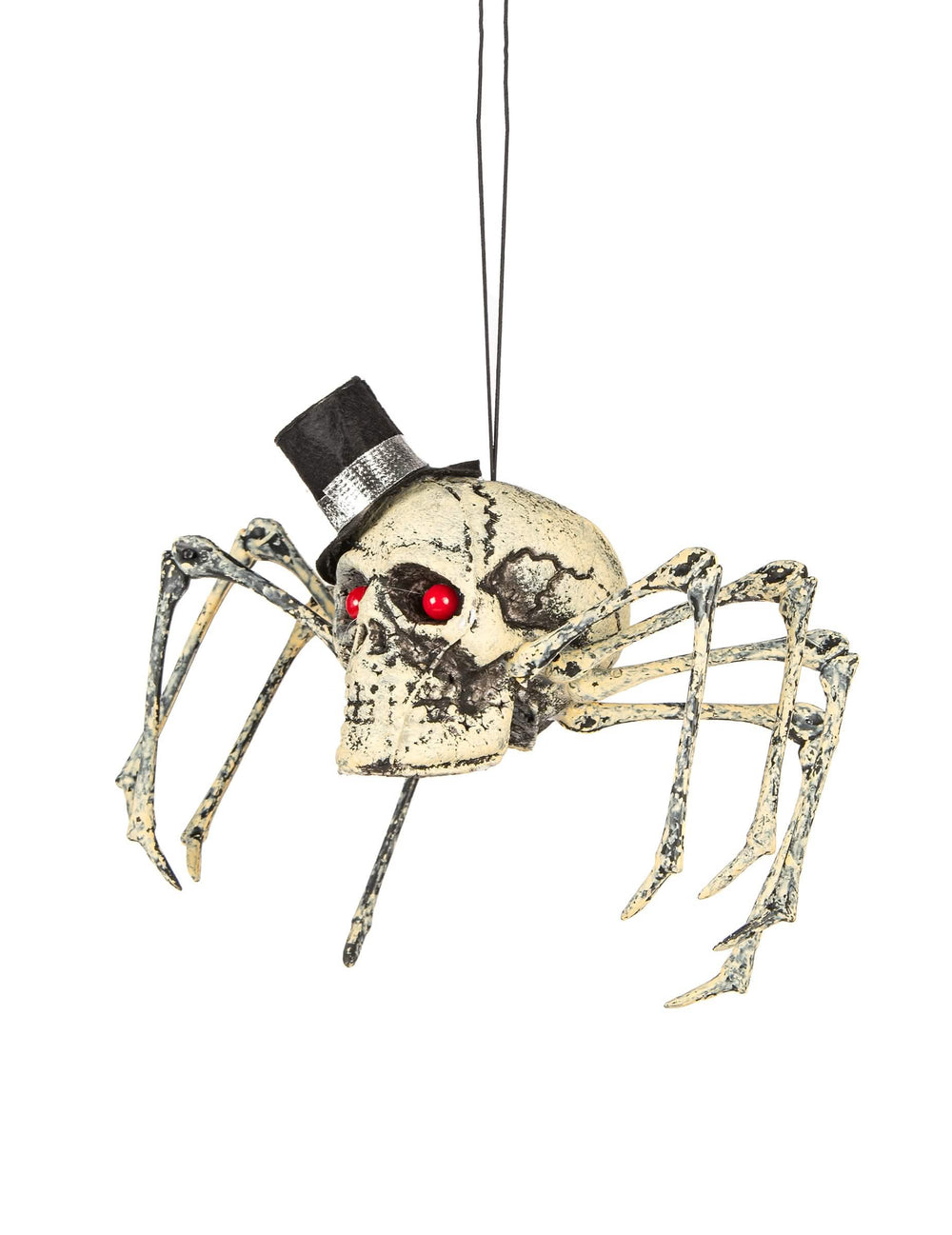 Bočni pogled na ukras lubanje pauka za halloween