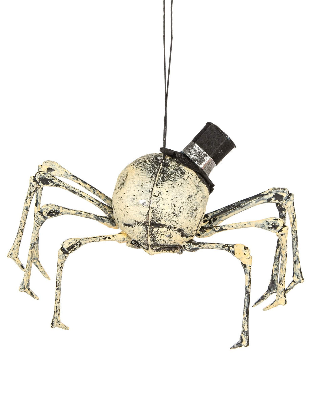 Stražnji pogled na halloween dekoraciju pauk kostur