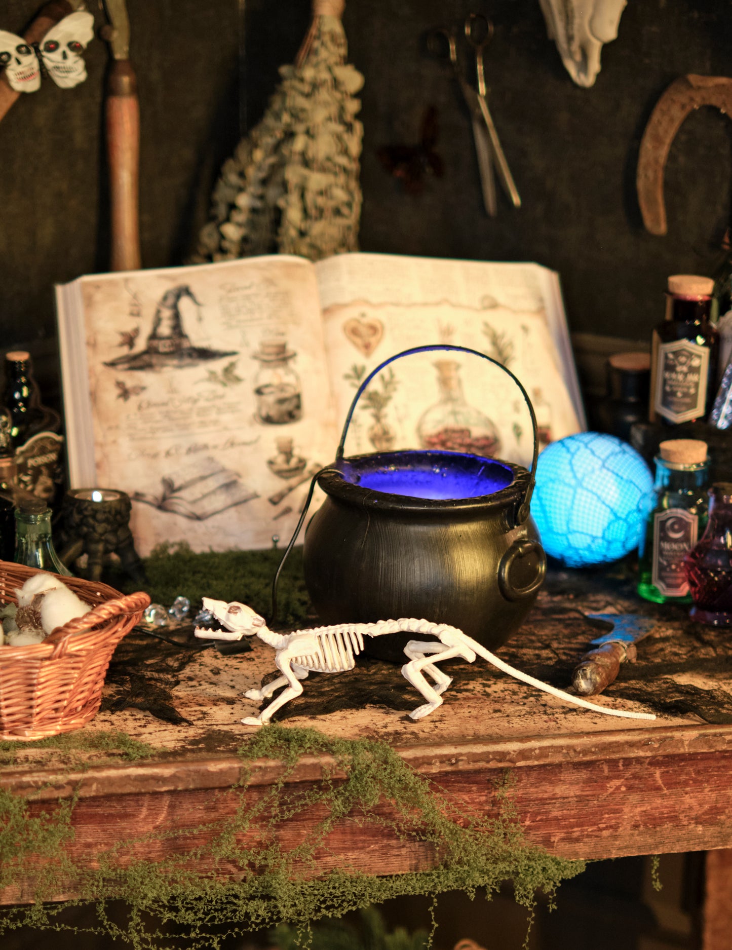 Dekoracija kostura štakora 16 x 23 cm Noć vještica