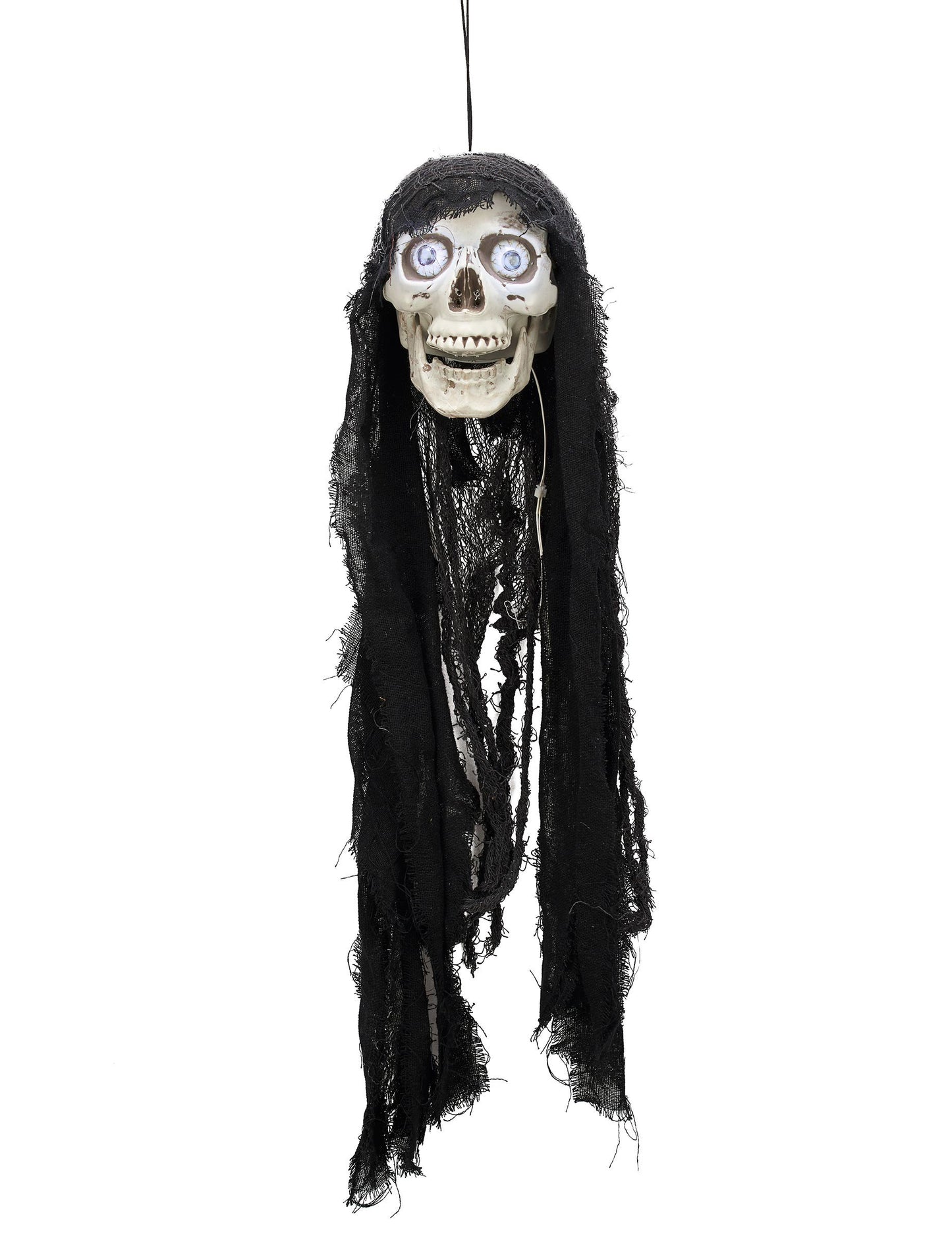 Svjetlosni i zvučni animirani ukras lubanje 70 cm