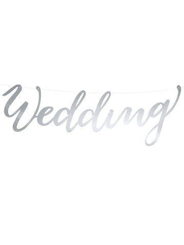 Srebrni wedding vijenac 45 x 12 cm od kartona 