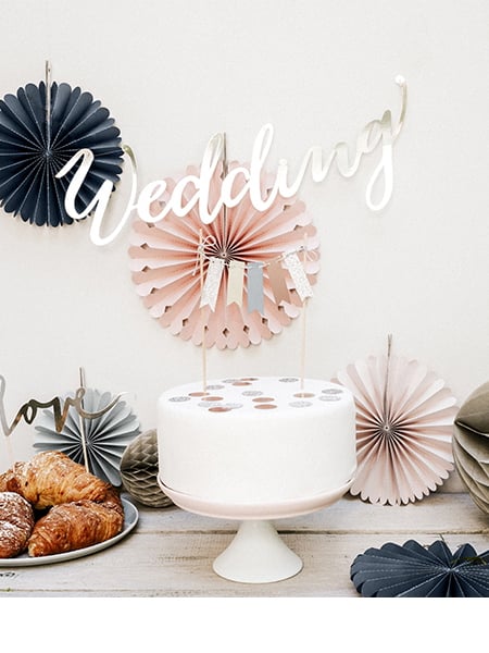 Srebrni wedding vijenac 45 x 12 cm od kartona 