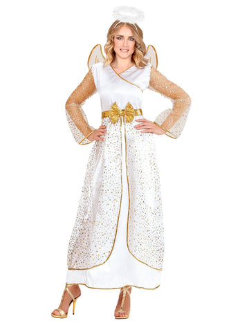 Ženski kostim anđela u bijelo-zlatnoj boji