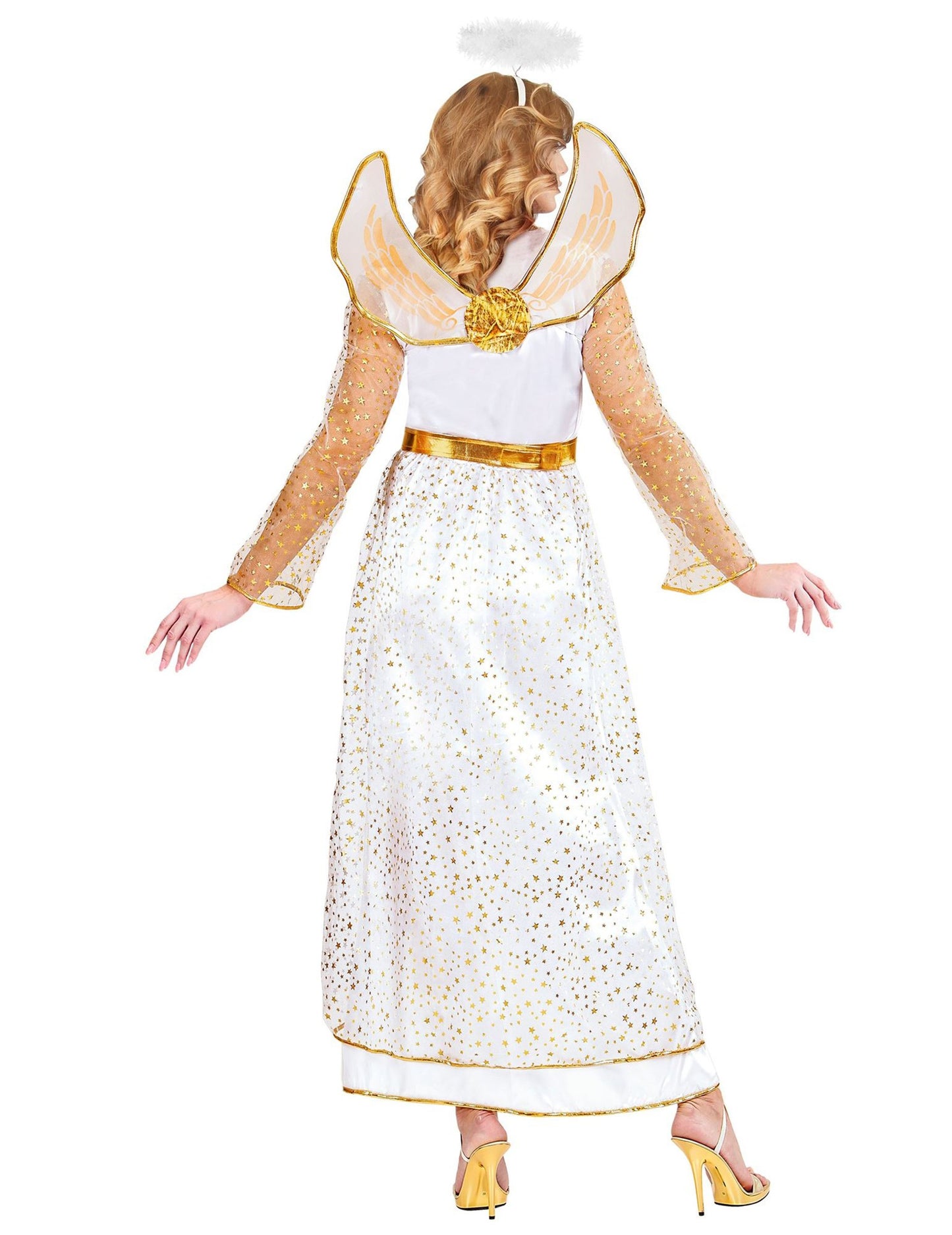 Ženski kostim anđela u bijelo-zlatnoj boji