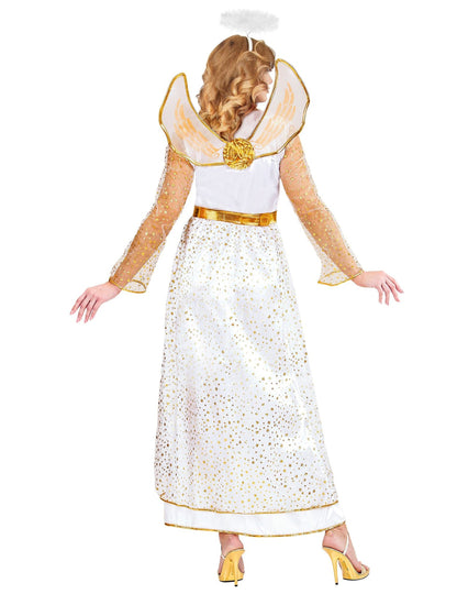 Ženski kostim anđela u bijelo-zlatnoj boji