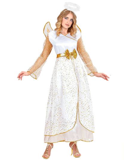 Ženski kostim anđela u bijelo-zlatnoj boji
