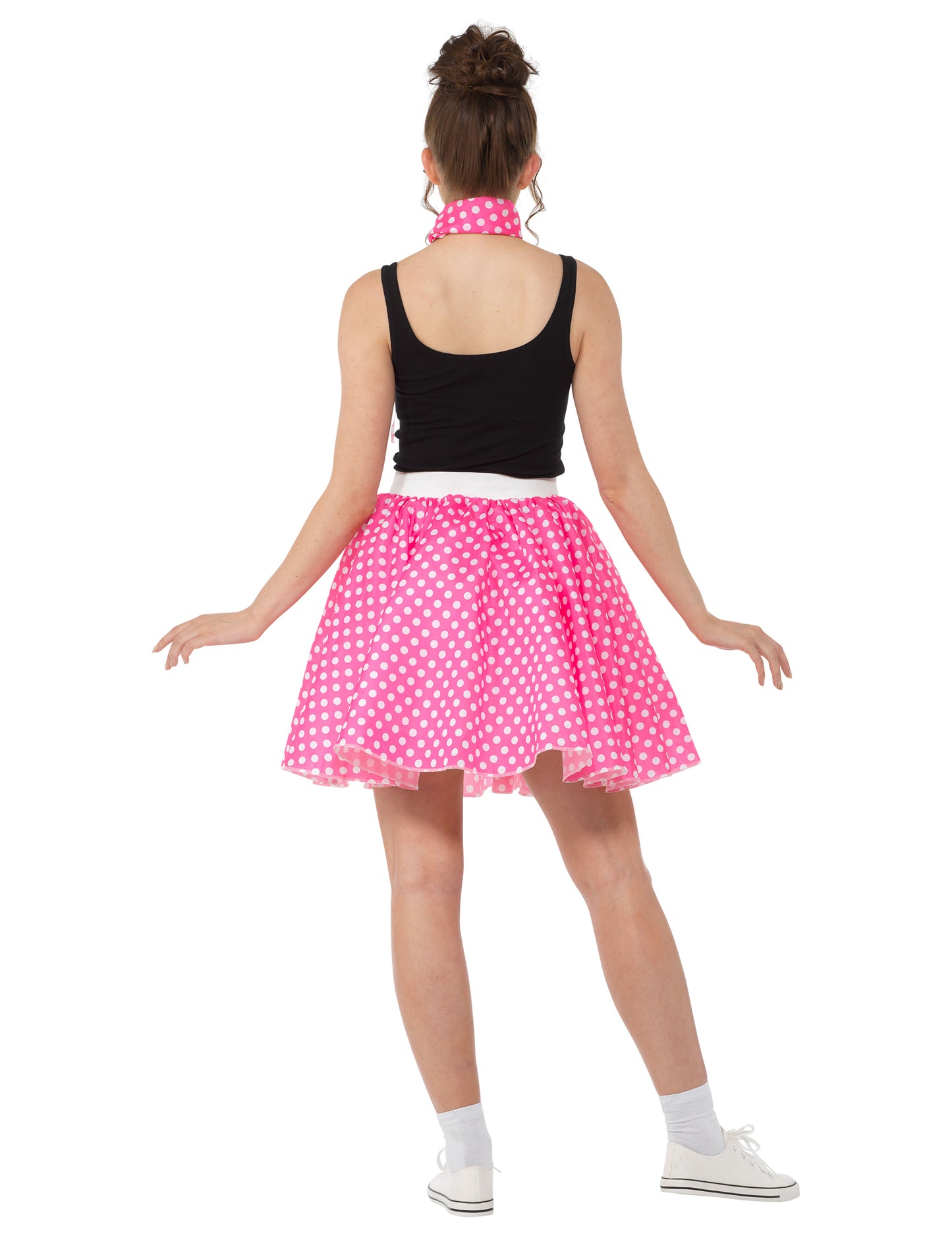 1950 -ih prerušena ružičasta sa ženskim graškama