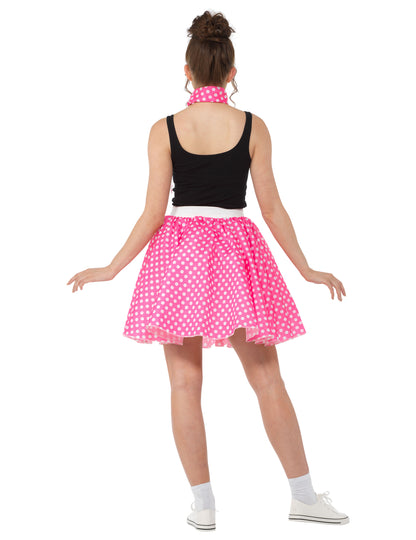 1950 -ih prerušena ružičasta sa ženskim graškama