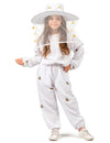Déguisement d'apiculteur pour enfant blanc avec motifs abeilles et chapeau à voile