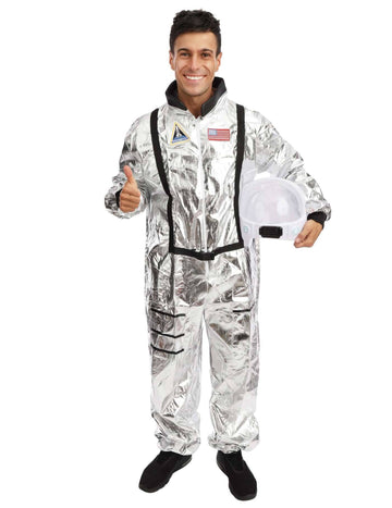 Srebrni astronaut kostim za odrasle muškarce