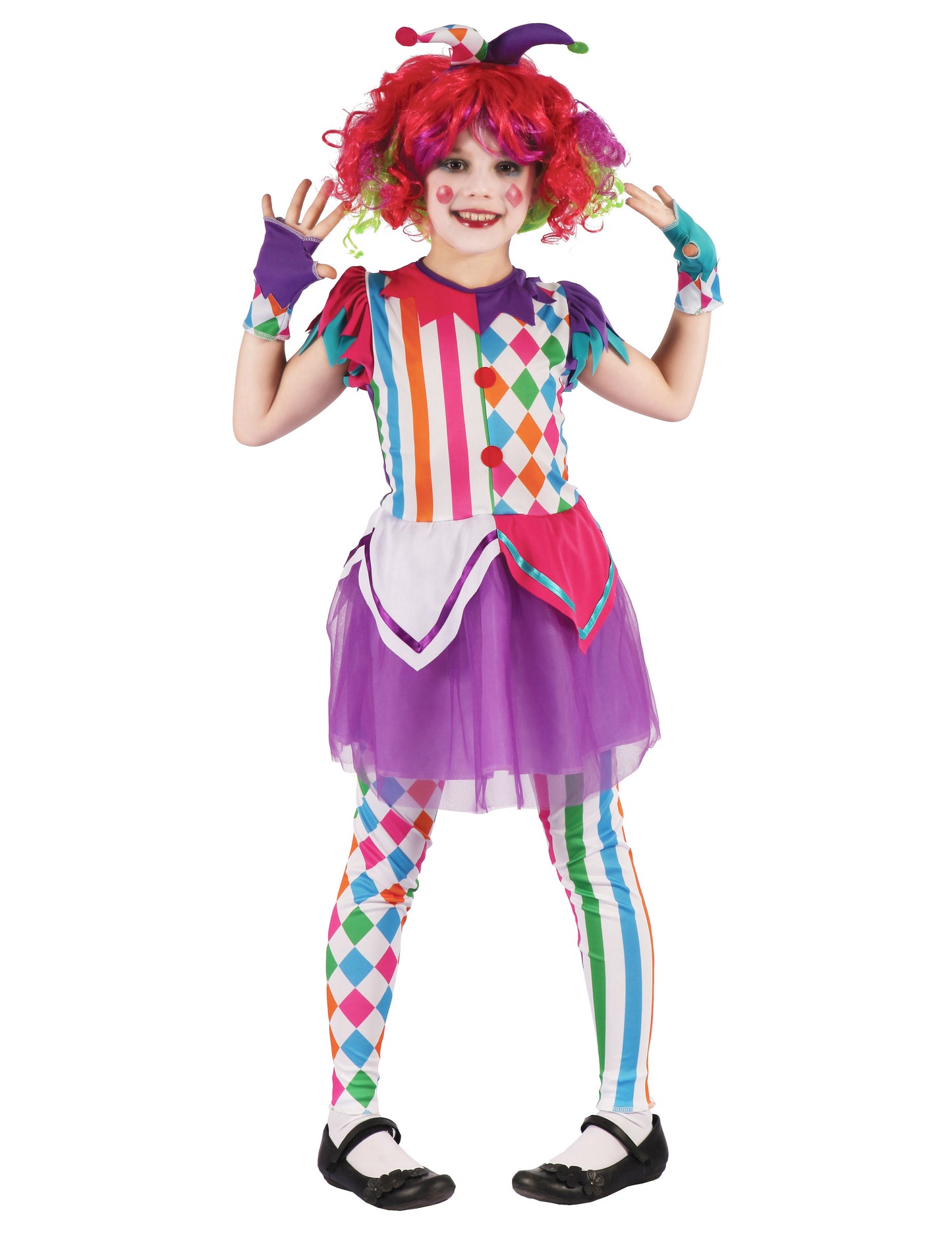 Djevojka šarena arlequine prerušena