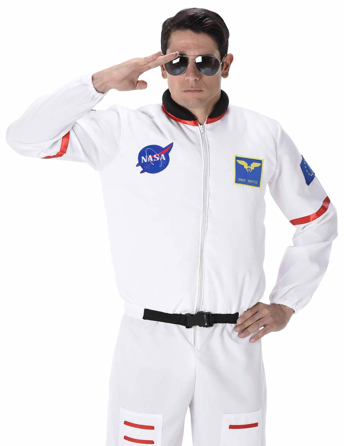 Krupni plan na torzo kostima astronauti za muškarac
