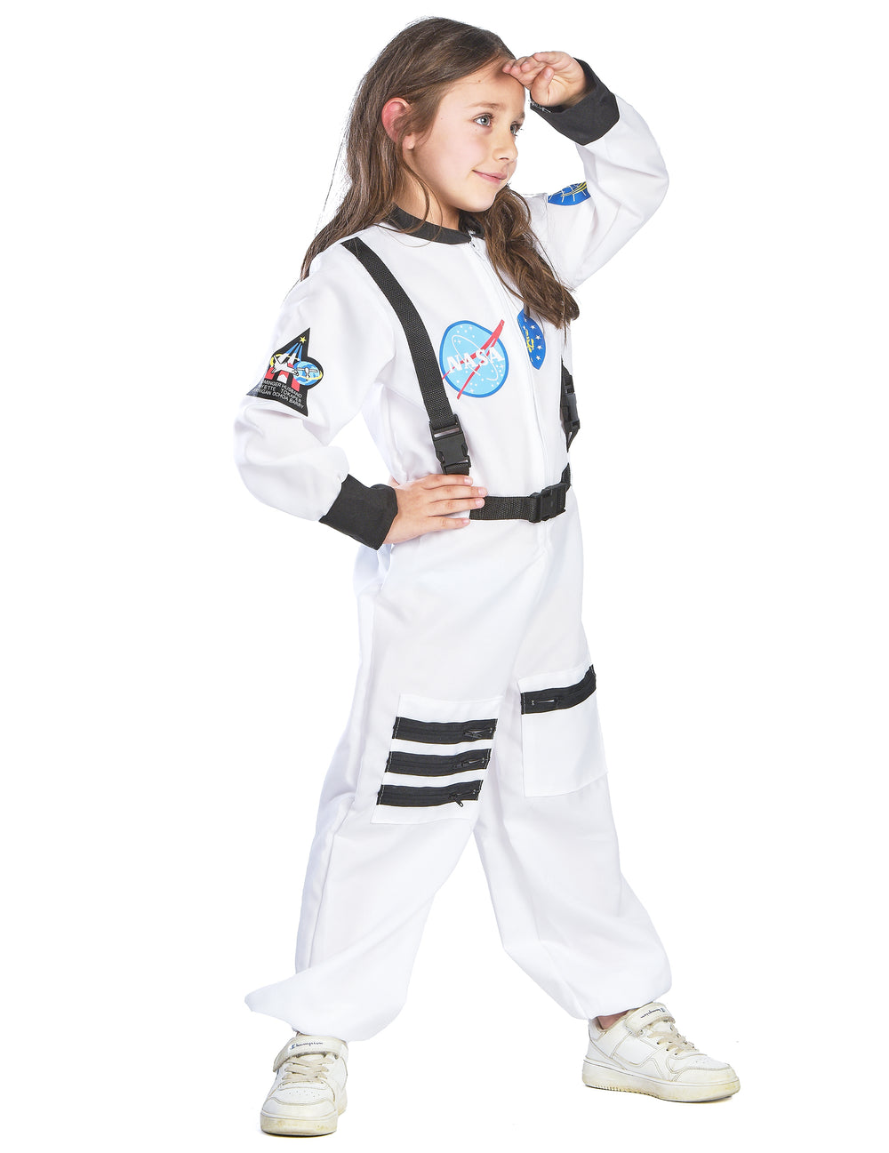 Vue de profil sans le casque du déguisement d'astronaute pour enfant