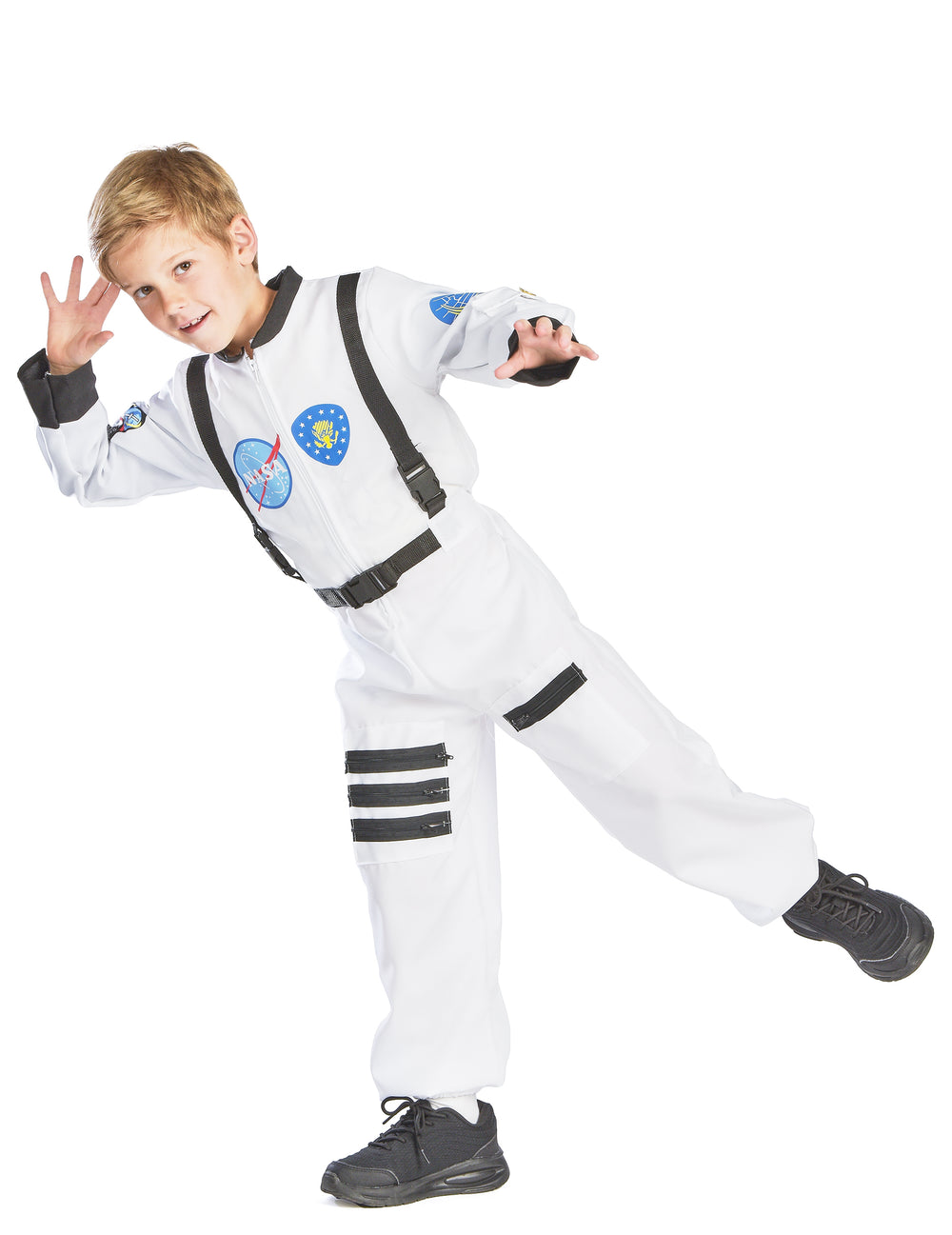 Vue d'ensemble sans le casque du déguisement d'astronaute pour enfant