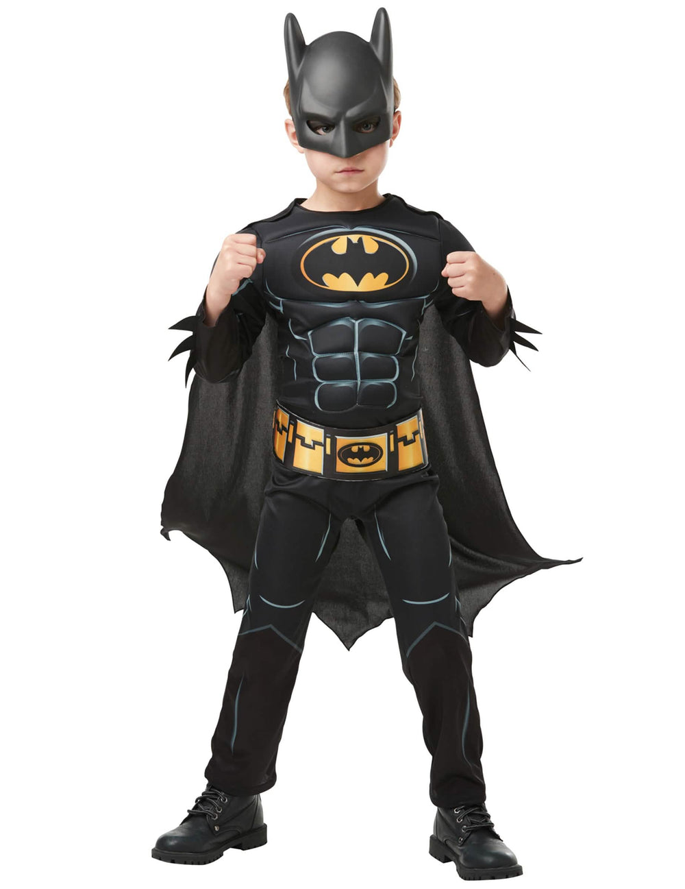 Pogled sprijeda na kostim s luksuznom maskom Batman za dječak