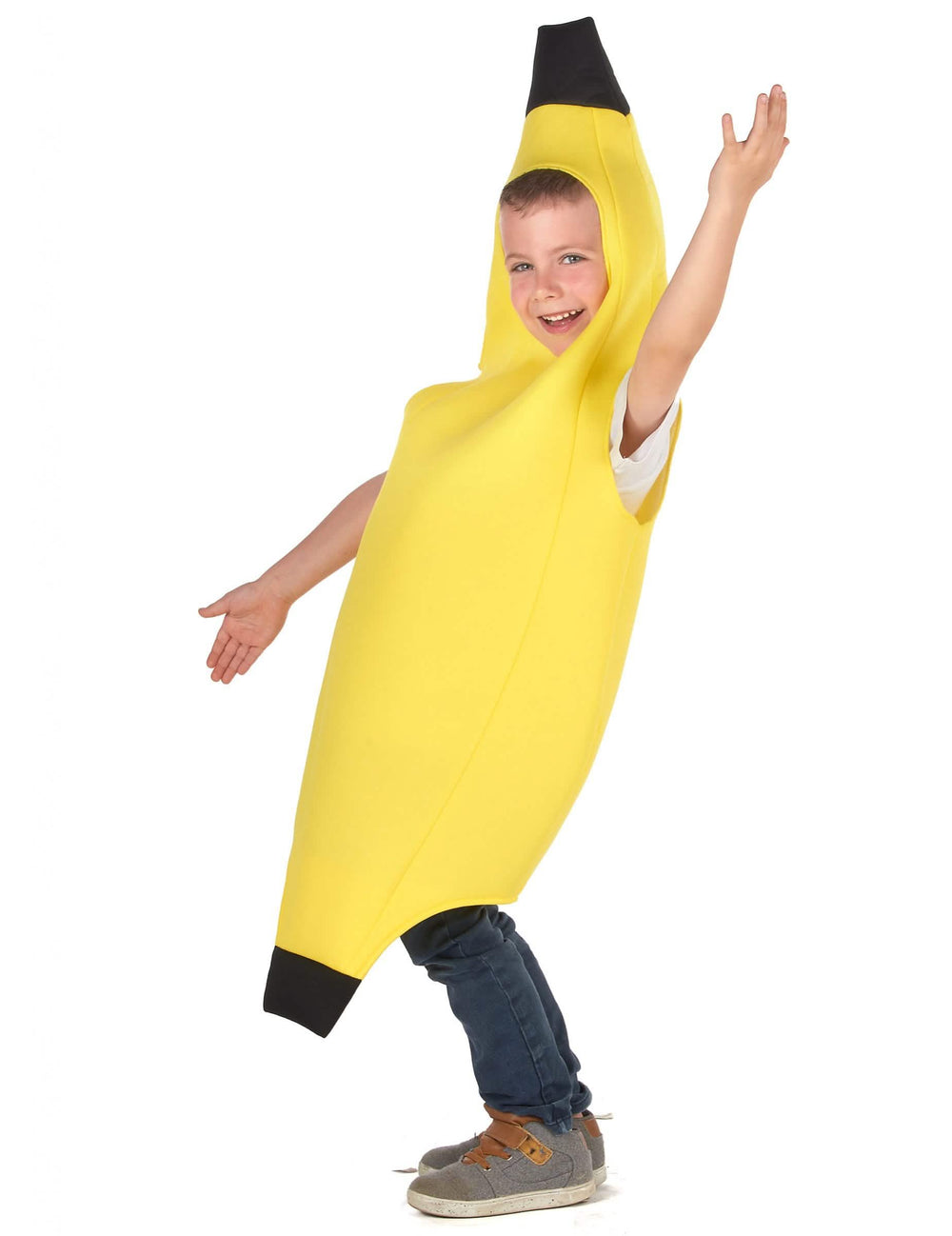 Bočni prikaz dječjeg kostima banana