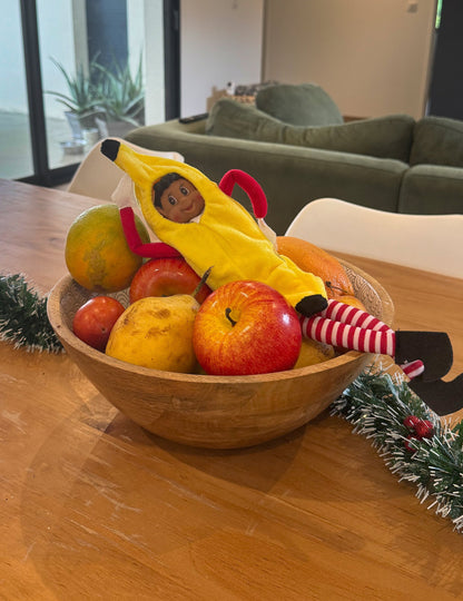 Kostim banane za nestašnu lutku vilenjaka