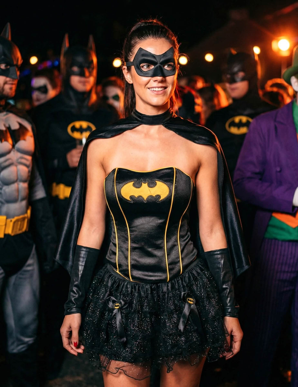 Scena okružena Batmanom za seksi kostim Batgirl™ za ženu