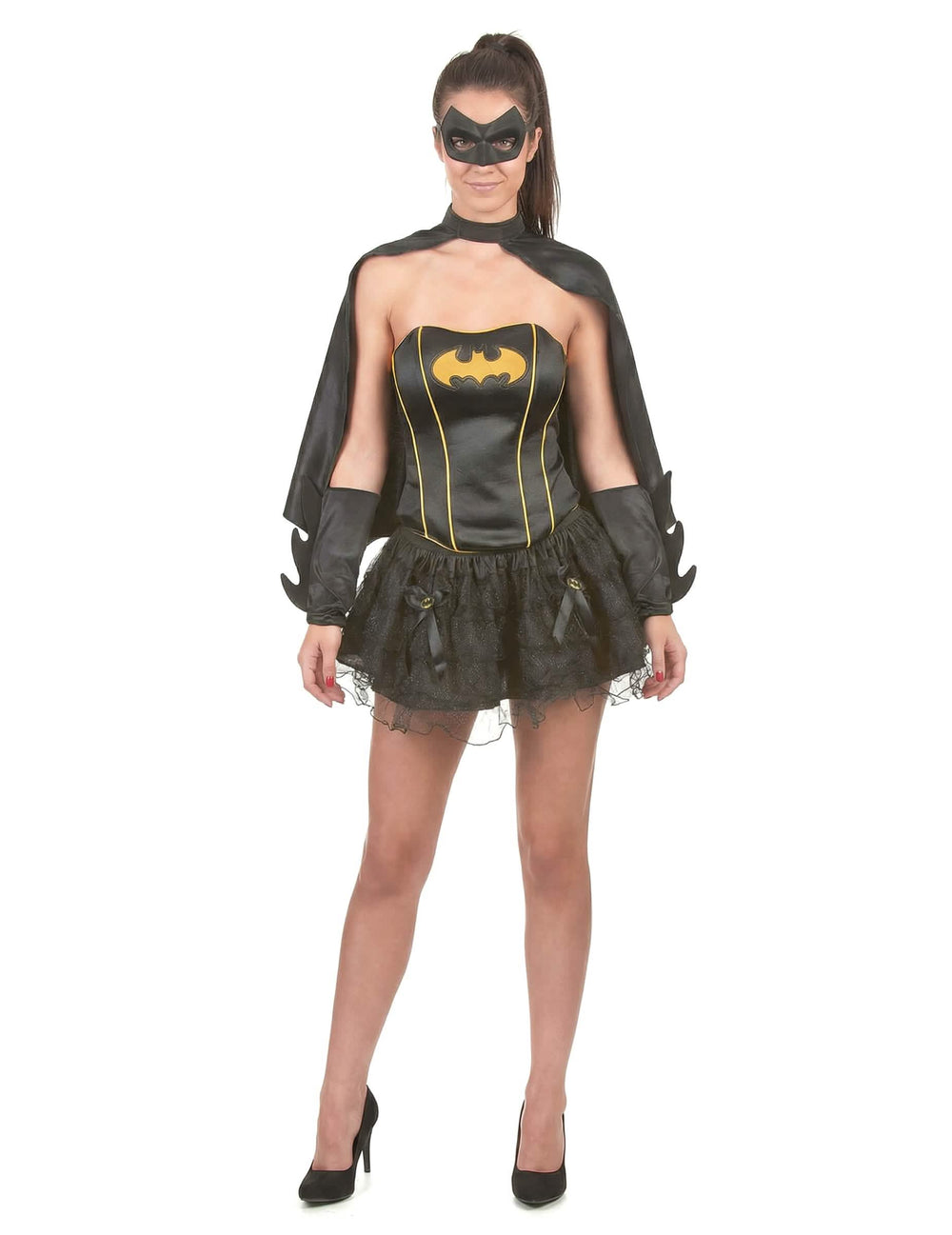 Kostim Batgirl™ seksi za žena crna i žuta s tutuom i maskom