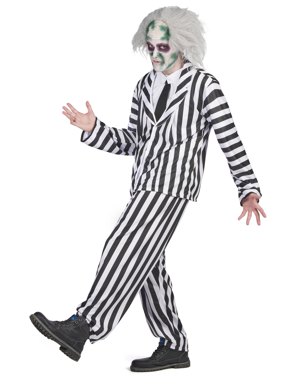 Vue de profil du déguisement Beetlejuice pour homme