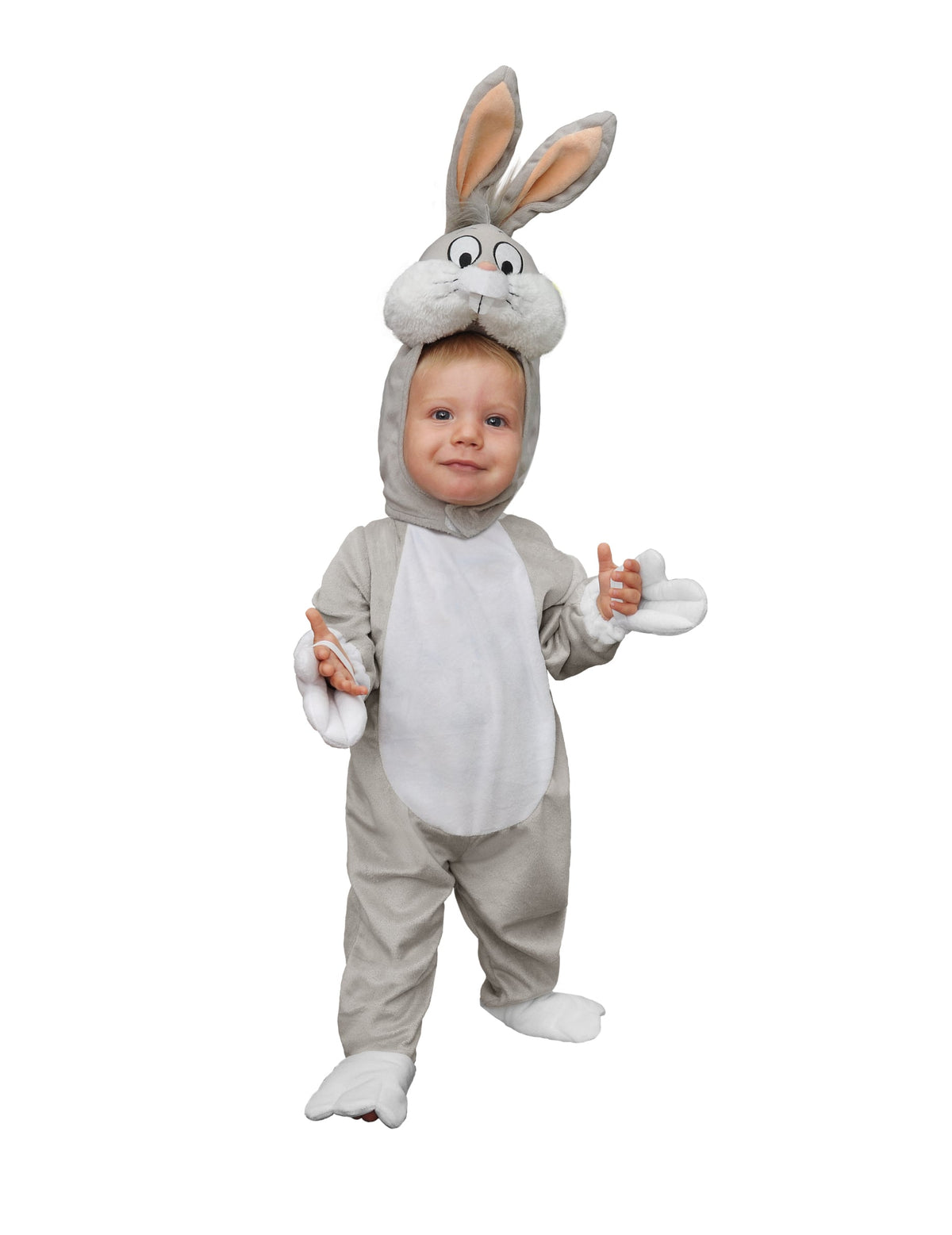 Déguisement Bugs Bunny™ pour bébé gris et blanc