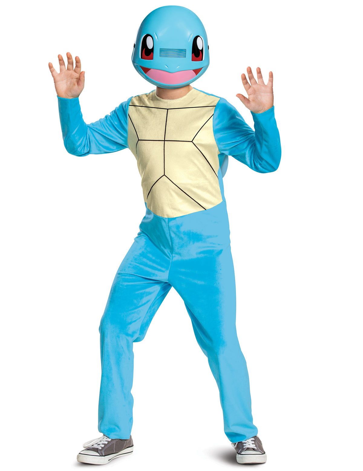 Déguisement Carapuce Pokémon™ classique pour enfant bleu et jaune avec masque