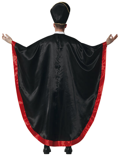 Vue de dos du déguisement cardinal satanique