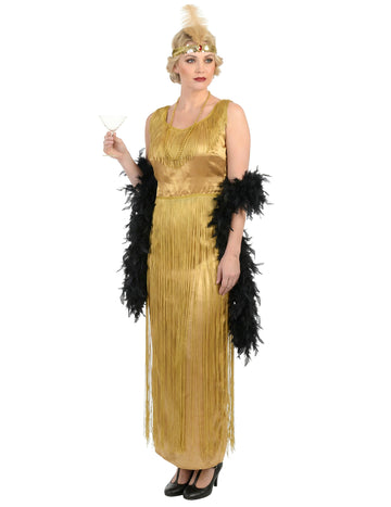 Zlatni kostim Charleston sa ženskim rubovima