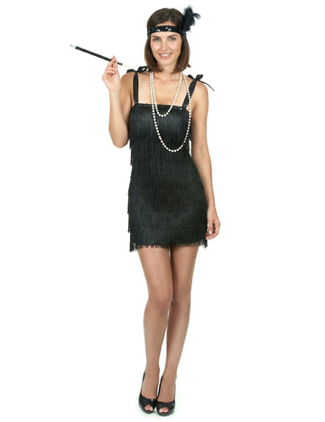 Black Charleston kostim sa ženskim rubovima
