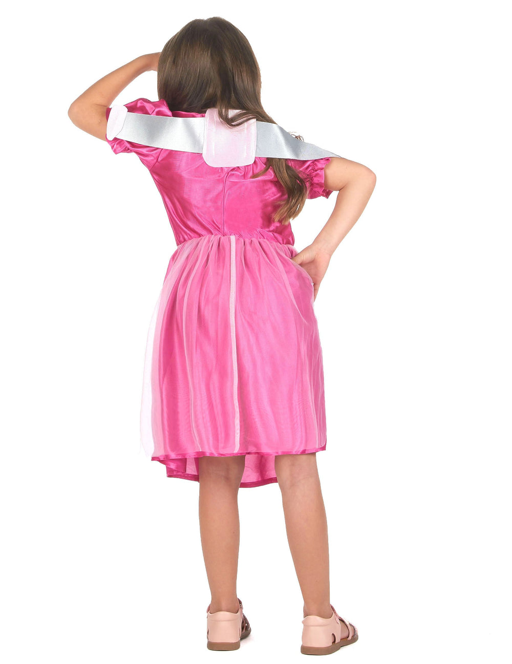 Vue de dos du déguisement chien aviateur pour fille