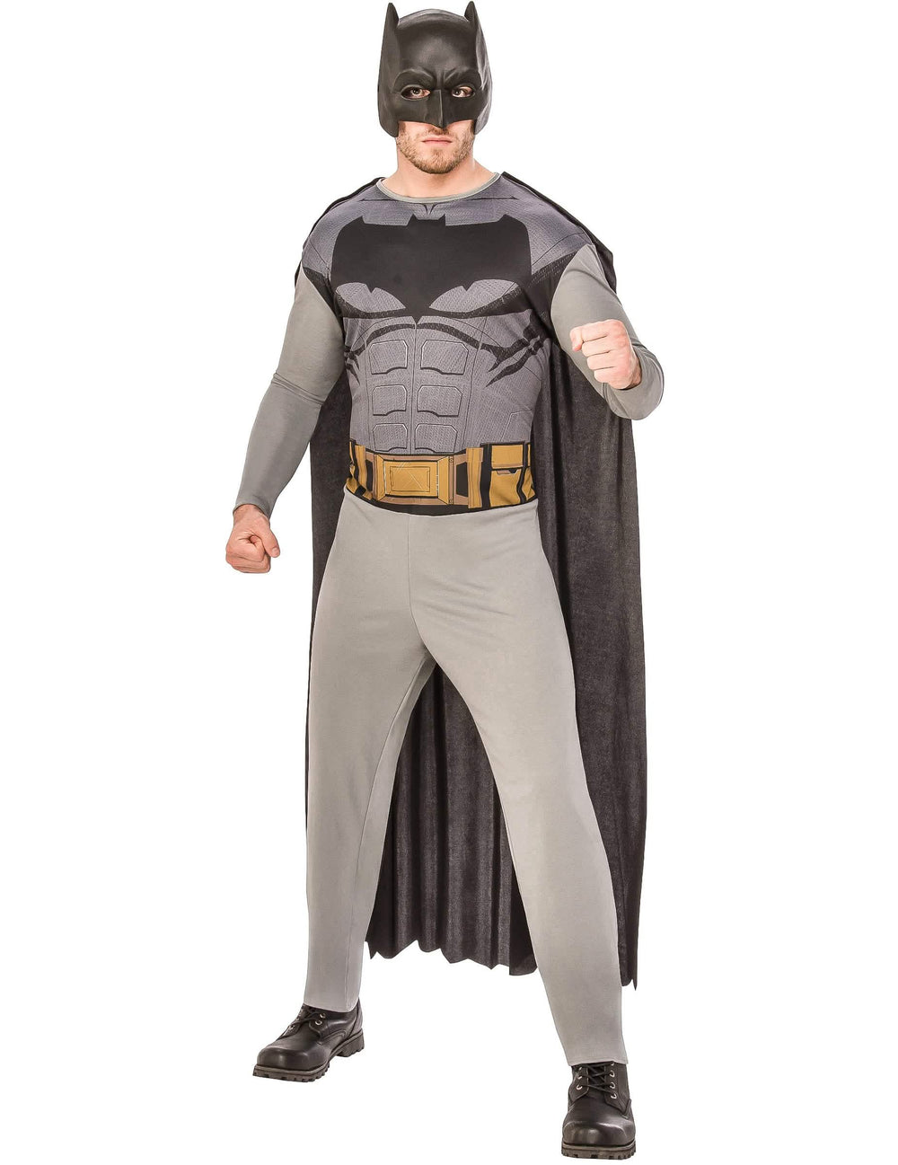 Klasični Batman kostim za odrasle sive i crne boje s plaštem i maskom