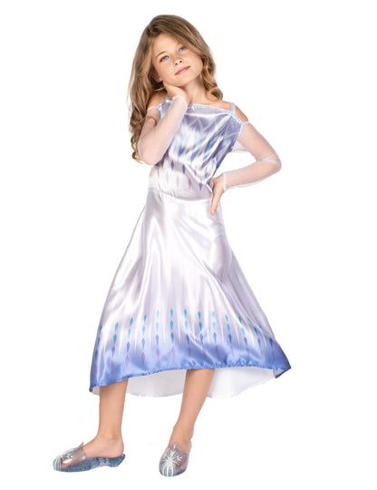 Klasična bijela prerušavanje Elsa Snježna kraljica 2 djevojka