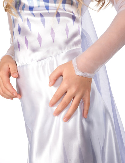 Klasična bijela prerušavanje Elsa Snježna kraljica 2 djevojka