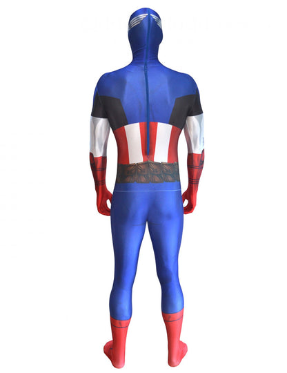 Klasični kapetan Amerike odrasli morphsuits maskira